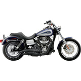 Cobra Short Swept 2-Into-2 Exhaust System - 6229B For Harley Dyna 2012-2017