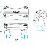 BILTWELL 0602-0569 6402-302-02 2" Thunder Handlebar Riser Risers - Thunder - 2" - Polished