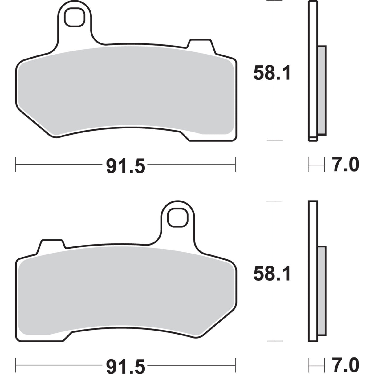SBS 1721-1773 830H.HS Sintered Metal Harley/Buell Brake Pads Sintered Brake Pads - Harley-Davidson