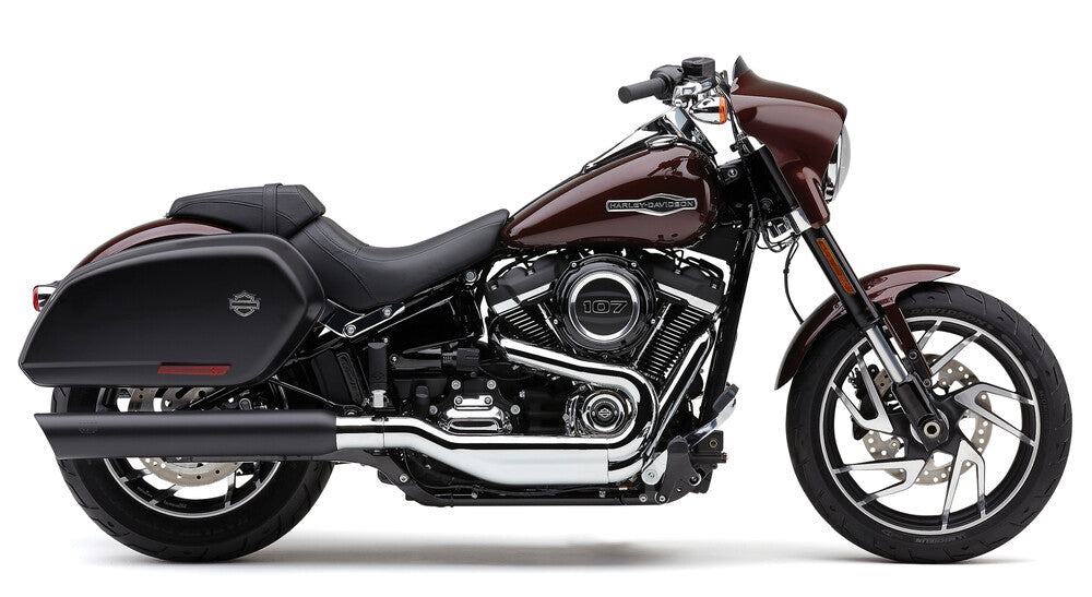 Cobra 909-Twins 4" Slip-ONS Black - 6520B For Harley Softail Sport Glide 2018-2021