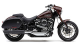 Cobra 909-Twins 4" Slip-ONS Black - 6520B For Harley Softail Sport Glide 2018-2021