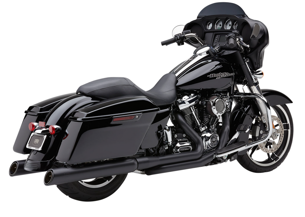 Cobra True Dual Headpipes Black - 6257RB For Harley Touring 2017-2026