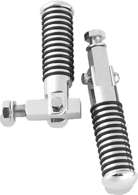 Biker's Choice Bikers Choice Big Twin & XL Chrome Block Mount O Ring Footpeg Kit 1/2-20 - 492867 For Harley Sportster / Wide / Softail 1986-2000