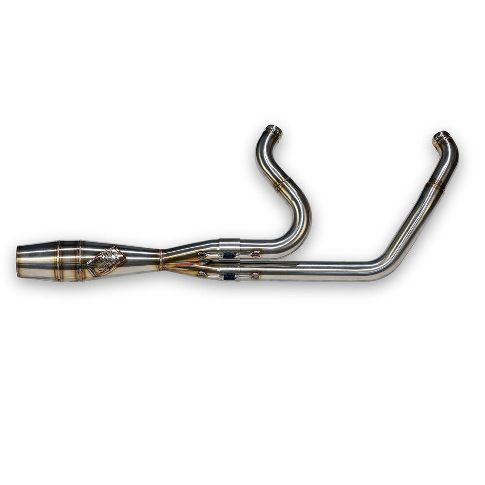 Sawicki Intmdtr M8 Softail Shorty Cann Brushed SS - 930-02621 For Harley Softail 2018-2025