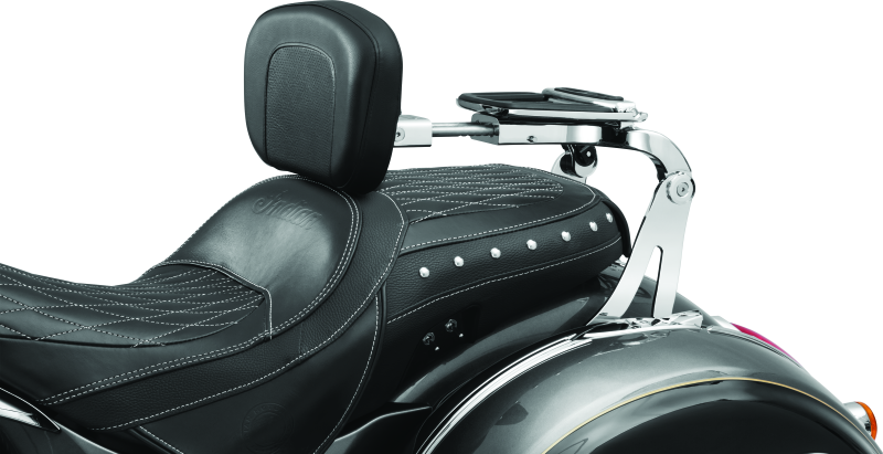 Kuryakyn Fixed Mounts Multi-Purpose Driver & Passenger Backrest Chrome - 7094 For Indian 2014-2025