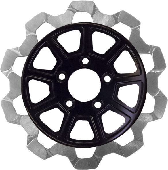 Lyndall Brakes 815-0190 4007-2133 9 SPOKE ROTOR REAR BLK/SIL BOW TIE 11.5" 6MM