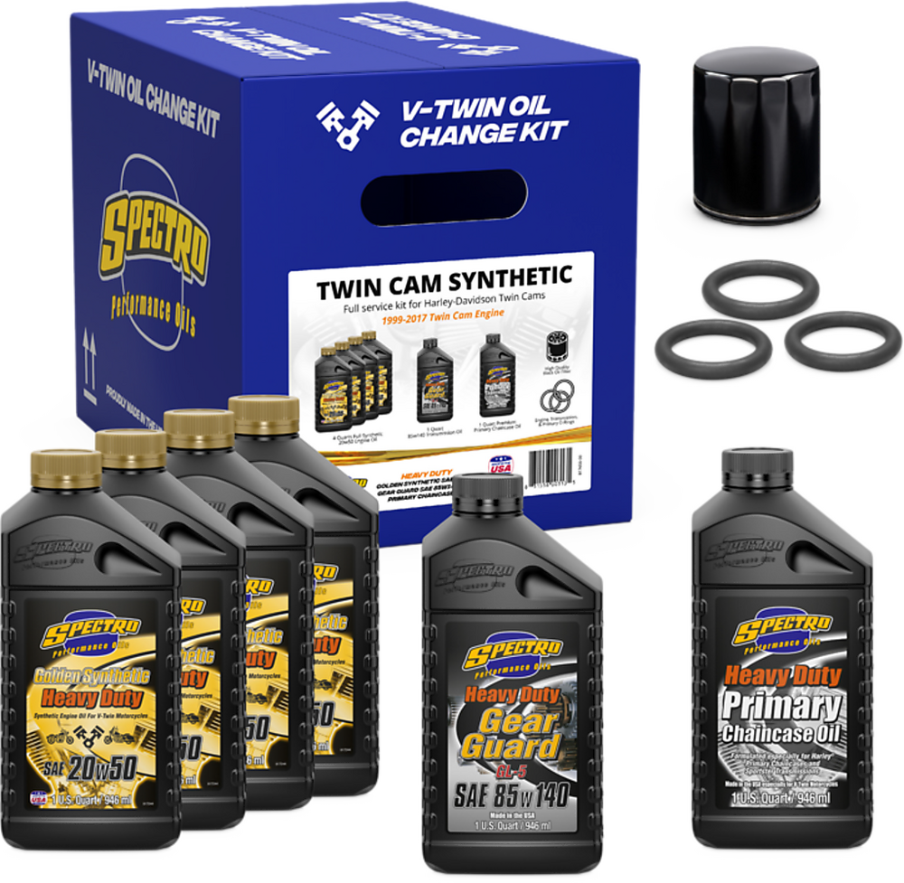 Spectro V-Twin Full OIL Service Kit TC Synthetic - 311476 For Harley Motorcycles 1999-2017