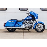 S&S Cycle 4" Broadhead Slip-On Mufflers Fishtail Chrome - 550-1077 For Indian 2014-2022