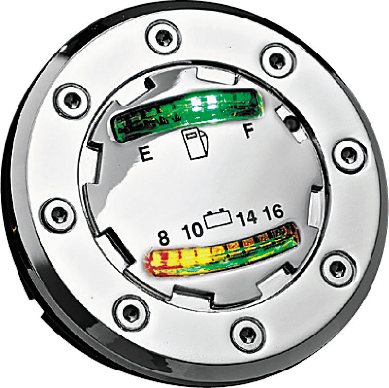 Kuryakyn 7282 Informer LED Fuel & Battery Gauge Chrome