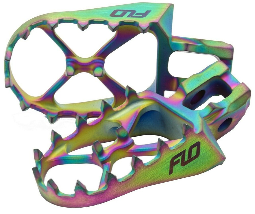Flo Motorsports 122-8044T TI-793-2 TITANIUM FOOT PEGS JET FUEL YAM
