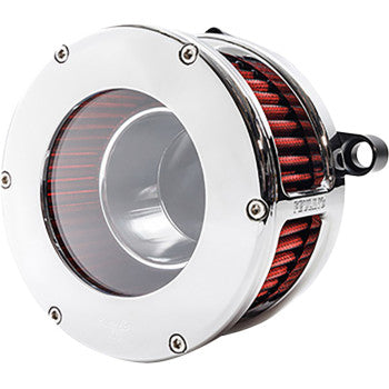 BA Air Cleaner Kit - Chrome/Clear with Red Filter - M8 1010-3324 5478