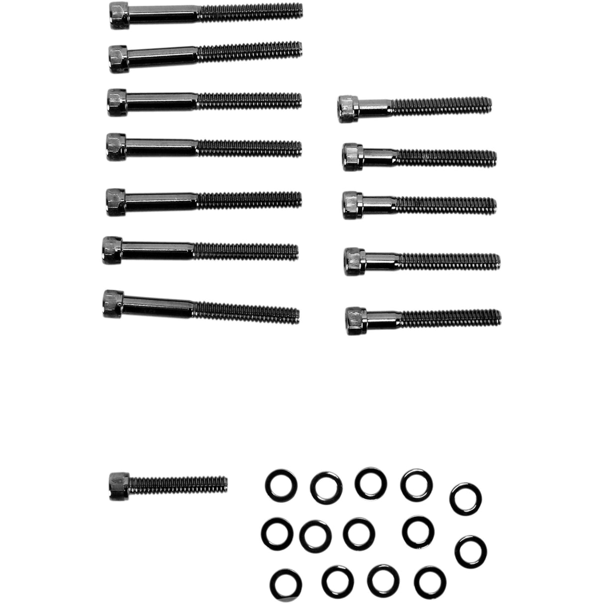 Drag Specialties Cam Cover Bolt Kit Knurled Black Chrome For Harley Sportster 2004-2021