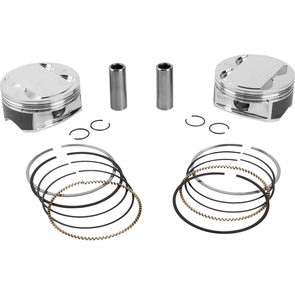JE Pistons Piston Kit 4.260" Bore 4.375" Stroke 12.0:1 CR 107" M8 - 399161 For Harley Motorcycles 2017-2024