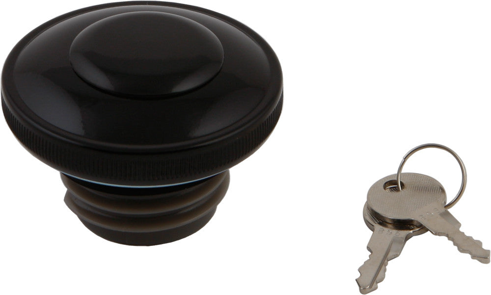 Harddrive GAS CAP Screw-IN W LOCK&COVER Vented Black - 03-0320AB-A For Harley Motorcycles 1996-2020