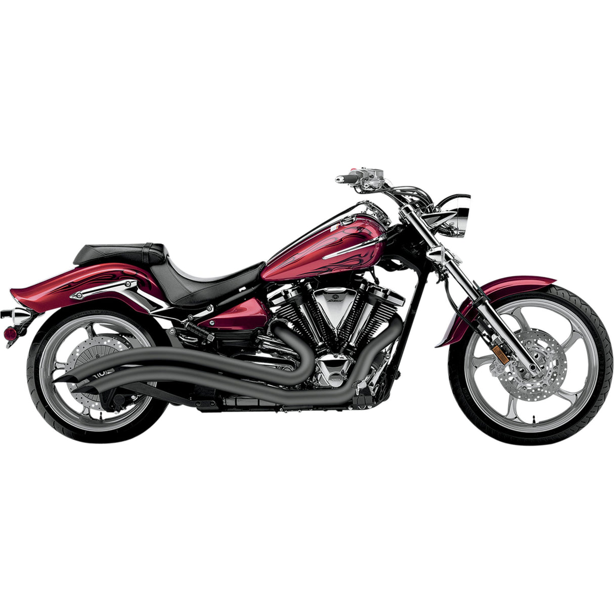 Cobra Speedster Swept 2-Into-2 Exhaust System - 2225B Yamaha XV19CX Raider / XV19C Raider 2008-2016