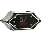 DAKOTA DIGITAL 2210-0679 MLX-5200 MLX-5000 Series Universal Gauge - Handle Bar Mount Speedometer - With Signals - Spiked - Chrome
