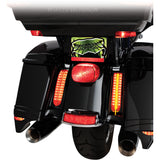 Ciro Filler Panel Lights Clear Lens Red Amber LEDs Black - 40003 For Harley Touring 1998-2026