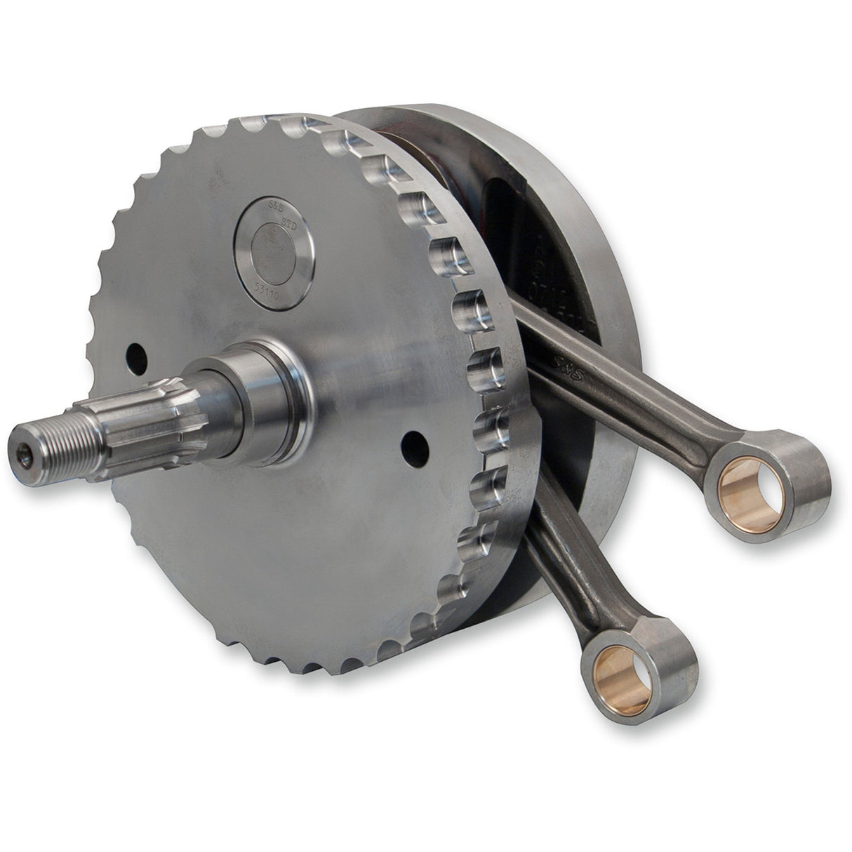 S&S Cycle Replacement Flywheel Assembly 4-3/8" With Sprocket Bearing Race - 320-0360 For Harley Motorcycles 1999-2006