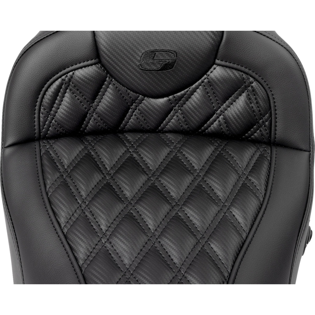Saddlemen Roadsofa™ Seat Without Backrest Lattice Stitch Carbon Fiber - 808-07B-206A0 For Harley Touring 2008-2023