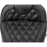 Saddlemen Roadsofa™ Seat Without Backrest Lattice Stitch Carbon Fiber - 808-07B-206A0 For Harley Touring 2008-2023