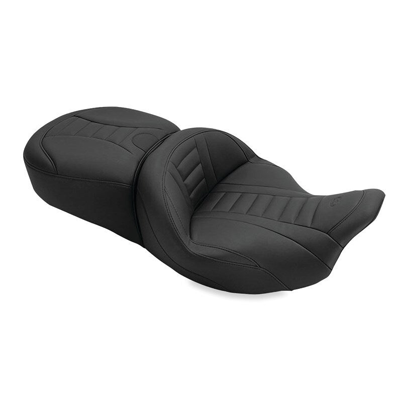 Mustang Motorcycle Mustang Electra Glide, Rd Glide, Rd King, Str Glide Touring 1PC Seat Deluxe Black - 79006 For Harley Touring 2008-2021