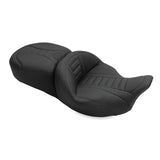 Mustang Motorcycle Mustang Electra Glide, Rd Glide, Rd King, Str Glide Touring 1PC Seat Deluxe Black - 79006 For Harley Touring 2008-2021