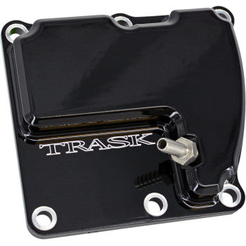 Trask CheckM8™ Vented Transmission Top Cover Vented Black - TM-2041BK For Harley Motorcycles 2017-2026