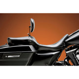 LePera Maverick Seat With Backrest Smooth Black - LK-957BRS For Harley Touring 2008-2023