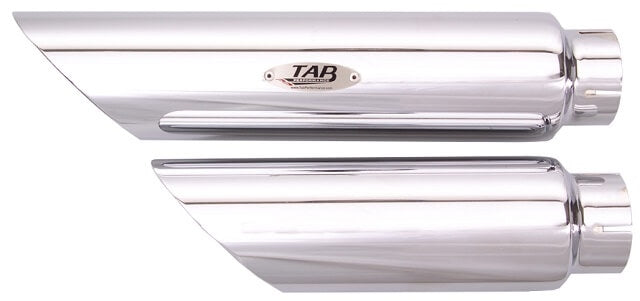 Tab Performance V-ROD Slash Cut Exhaust Pipes (NON-Baffled) Chrome For Harley -Rod / Screamin Eagle Rod 2007-2010