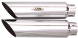 Tab Performance V-ROD Slash Cut Exhaust Pipes (baffled) Chrome For Harley -Rod / Screamin Eagle Rod 2007-2010