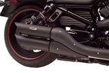 Tab Performance Night Rod Special Slash Cut Exhaust Pipes (Removable Baffle) Black For Harley Night Rod Special 2007-2017