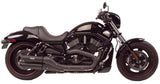 Tab Performance Night Rod Special Slash Cut Exhaust Pipes (Removable Baffle) Black For Harley Night Rod Special 2007-2017