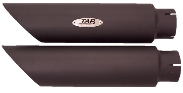 Tab Performance Night Rod Special Slash Cut Exhaust Pipes (Removable Baffle) Black For Harley Night Rod Special 2007-2017