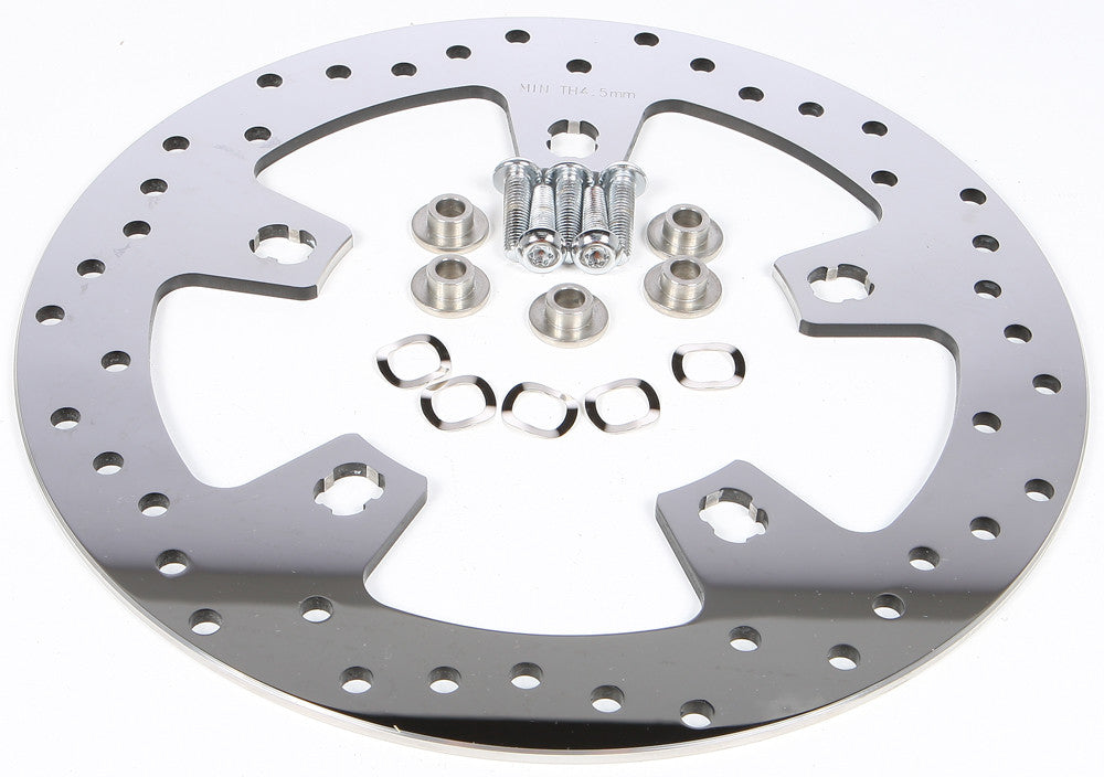 Harddrive 144154 Perimeter Brake Rotor Front 11 SS Polished For Harley Touring 2014-2019