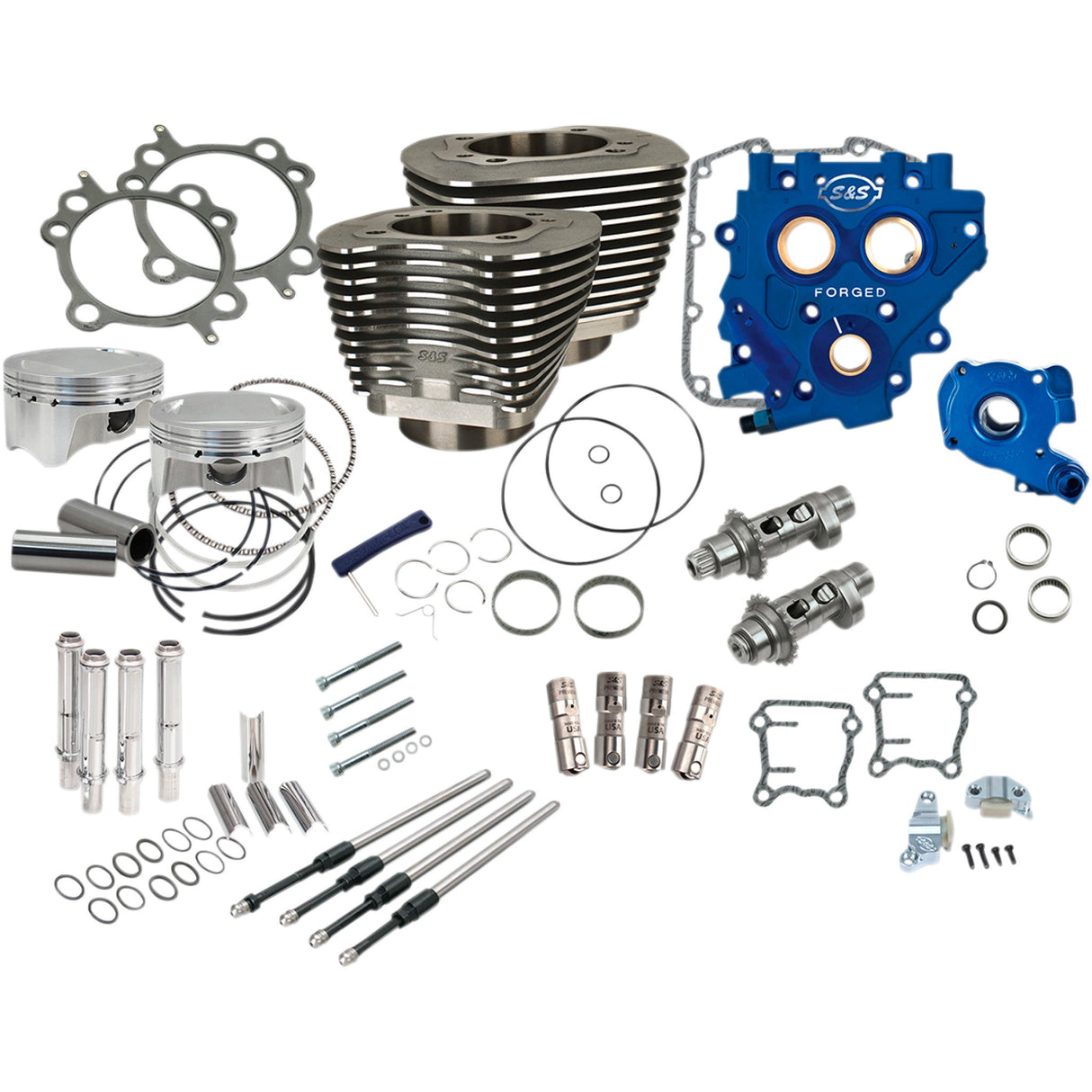 S&S Cycle 110" Power Package Performance Kit Chain Drive Black - 330-0668 For Harley Motorcycles 2007-2017