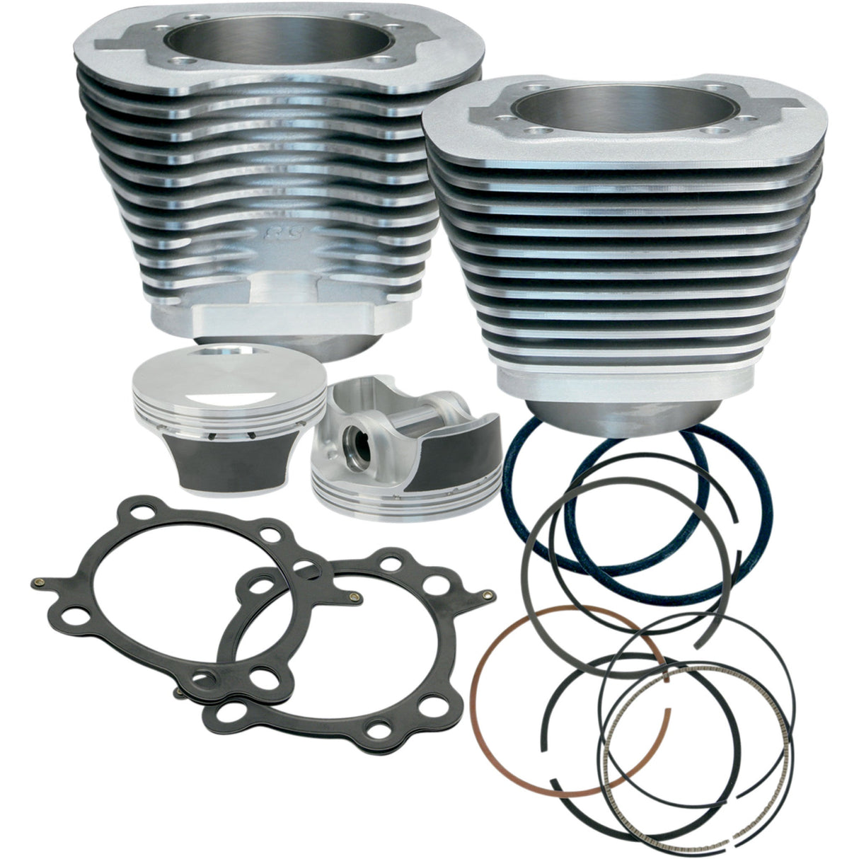 S&S Cycle Big Bore Cylinder Kit Silver Twin Cam - 910-0201 For Harley Motorcycles 1999-2006
