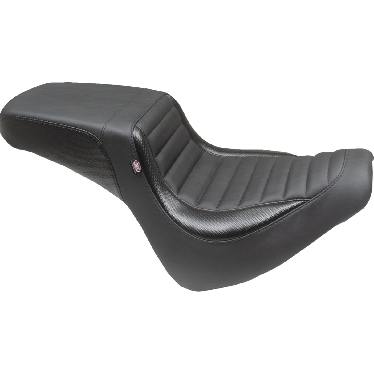 Mustang Squareback 2-Up Seat Black Tuck-N-Roll Fat Bob - 76005 For Harley Softail 2018-2023