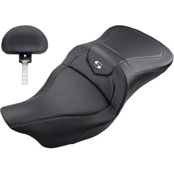 SADDLEMEN 0801-1193 808-07B-185BR Roadsofa Carbon Fiber Seat - Backrest -  08-24 FL