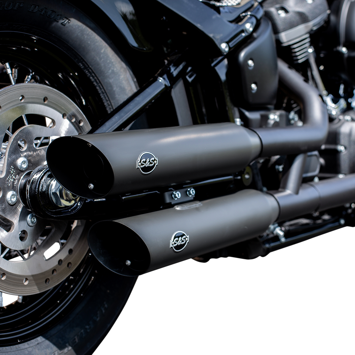 Slash Cut Race Mufflers - Black - 1801-1354