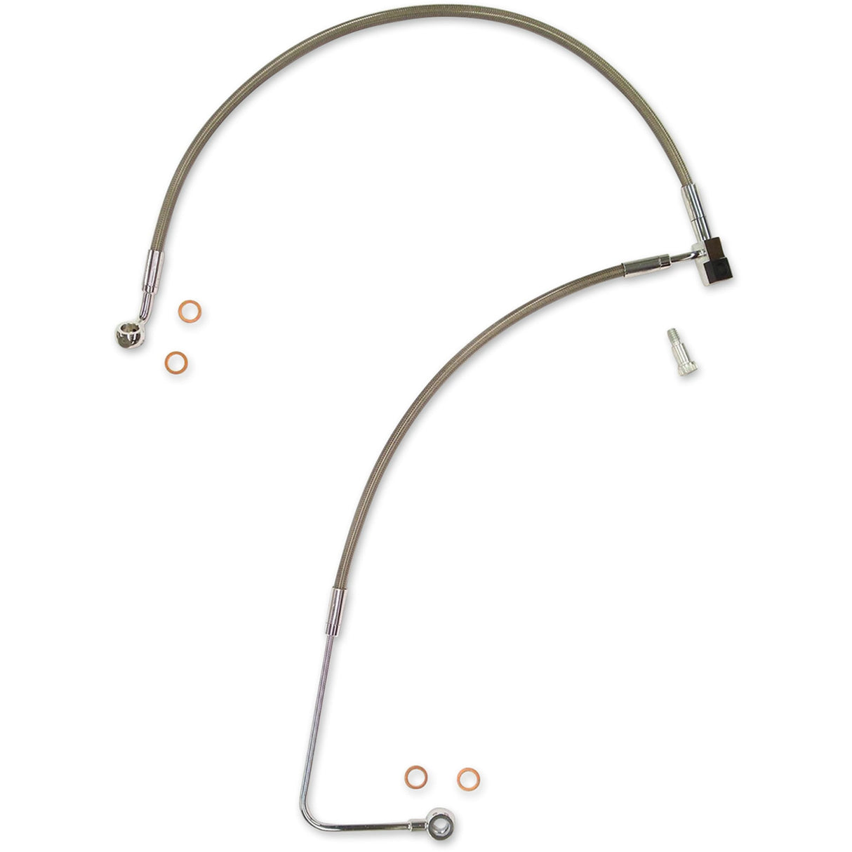 Magnum Shielding XR Lower Brake Line Stainless Steel - SSC1101-00 For Harley Softail 2011-2017