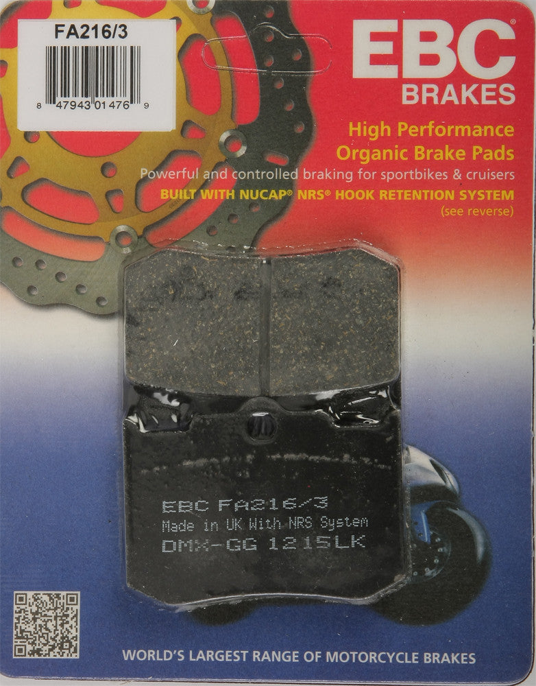 Ebc 15-216/3 FA216/3 BRAKE PADS