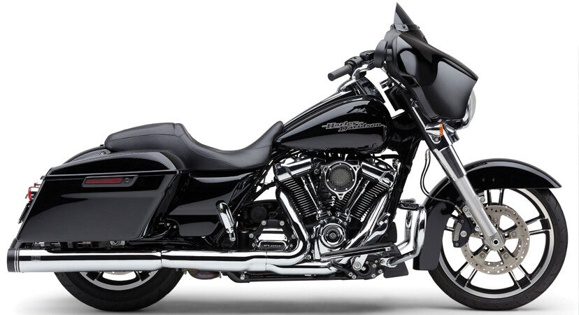 Cobra 4" Groove TIP Slip-ON Chrome - 6277 For Harley Touring 2017-2026