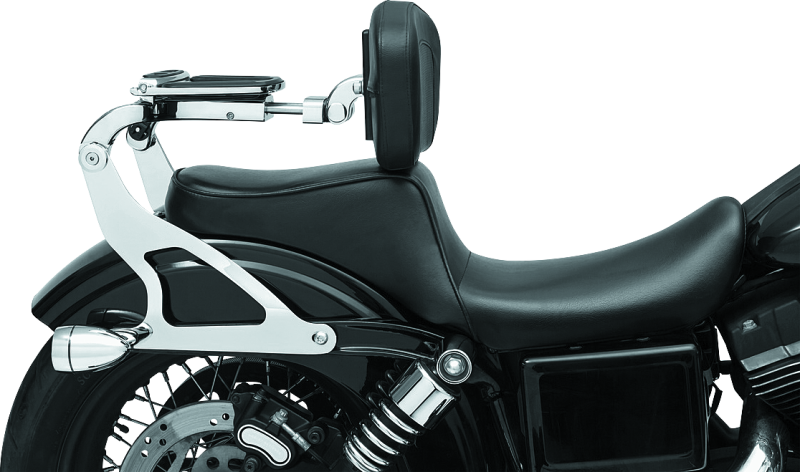 Kuryakyn 7095 Fixed Mounts Multi-purpose Driver/passenger Backrest 06-17 Dyna Models Chr (no Mount)