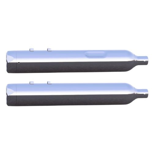 Tab Performance 4.5" B.A.M Stick Slip-On Mufflers | Chrome - Chrome Straight Tips, No Baffles 121-1293-C2-NB