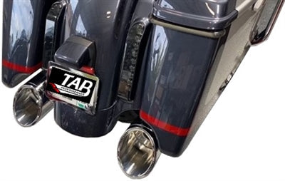 Tab Performance 50 Cal (5") Slip-On Mufflers | Chrome - 2017-Up, Chrome Slash Tips, No Baffles 121-1299-2017-UP-C-NB