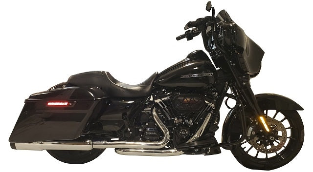 Tab Performance 50 Cal (5") Slip-On Mufflers | Chrome - 2017-Up, Chrome Slash Tips, No Baffles 121-1299-2017-UP-C-NB