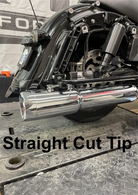 Tab Performance 50 Cal (5") Slip-On Mufflers Chrome Chrome Straight Cut Tip, Non-Baffled ( - 121-1299-2017-UP-C2-NB For Harley Touring 1995-2026