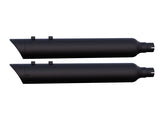 Tab Performance 4" B.A.M. Stick Slip-On Mufflers for International European Spec Trike Models | Black - Black Slash Tips, Zombie Baffles 121-2290-B-Z