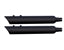 Tab Performance 4" B.A.M. Stick Slip-On Mufflers for International European Spec Trike Models | Black - Black Slash Tips, Zombie Baffles 121-2290-B-Z