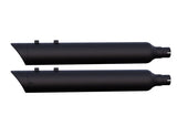 Tab Performance 4" B.A.M. Stick Slip-On Mufflers for International European Spec Trike Models | Black - Black Slash Tips, Zombie Baffles 121-2290-B-Z